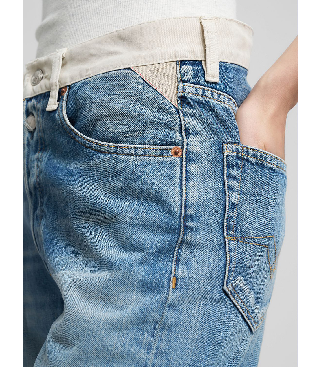 ９ZERO1リサイクルコットンデニム 詳細画像 ブルー 6